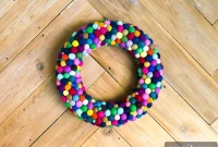 Craft a Kaleidoscope Felt Ball Wreath