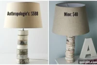 DIY Stacked Wood Lamp Designer Look for Less