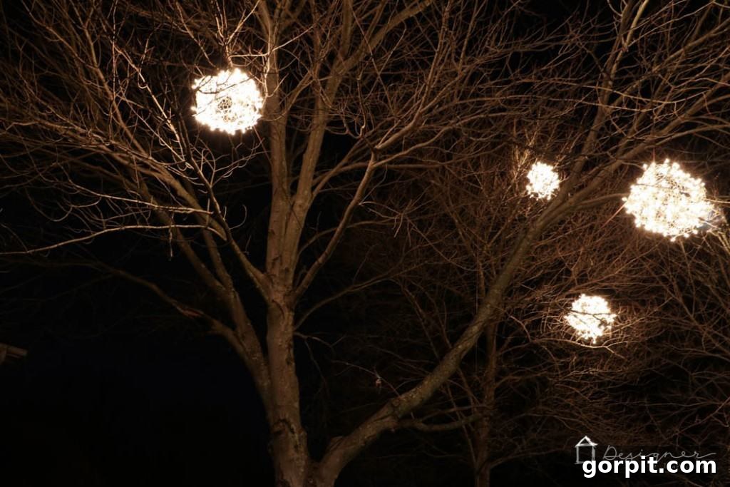 Illuminating your home for the holidays with DIY lighted Christmas balls. A beautiful and impactful outdoor lighting project.