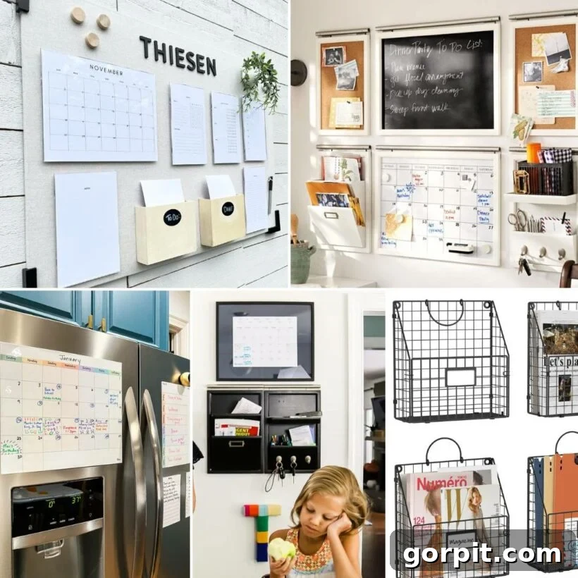 Master Family Chaos: Genius Command Center Ideas for an Organized Home 2 collage image of family command centers