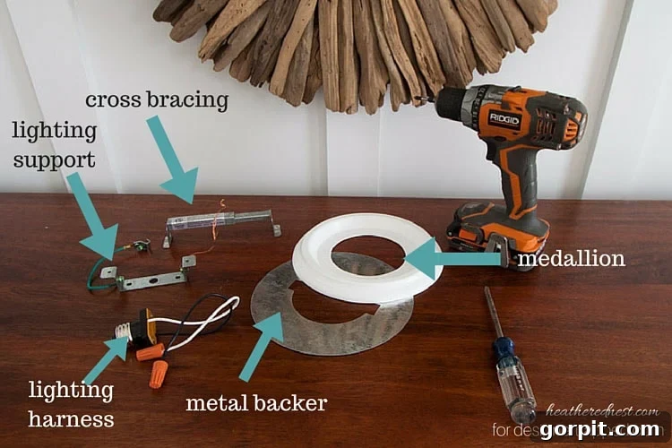Detailed step-by-step tutorial on how to convert a recessed light to a pendant light using a conversion kit.