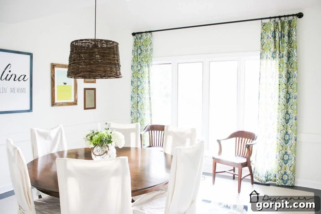 Instant Glow: Beginner-Friendly DIY Lighting 12 A wider shot showcasing the DIY pendant light illuminating the dining room table, creating a warm and inviting atmosphere.