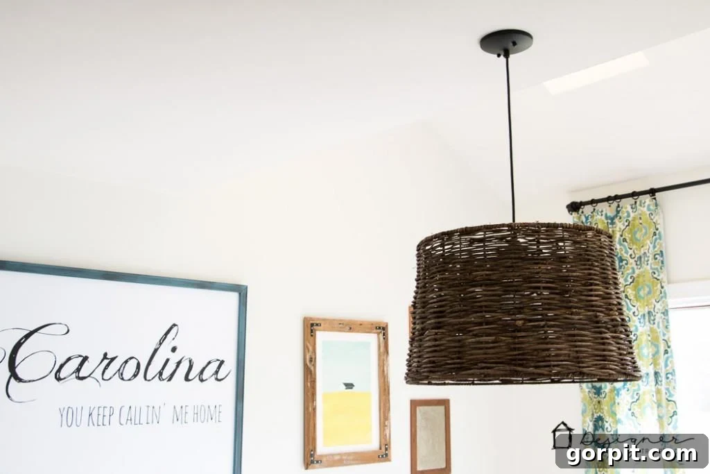 Instant Glow: Beginner-Friendly DIY Lighting 9 Another perspective of the DIY pendant light, highlighting its integration with the dining room decor and overall ambiance.