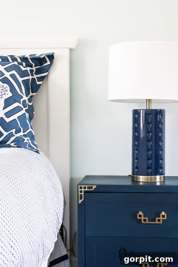Classic Campaign Nightstand Glow-Up 6 DIY furniture makeover! BEAUTIFUL Campaign bedside table makeover! This blogger scored an entire furniture set for a bargain and gave it new life with some paint and TLC.