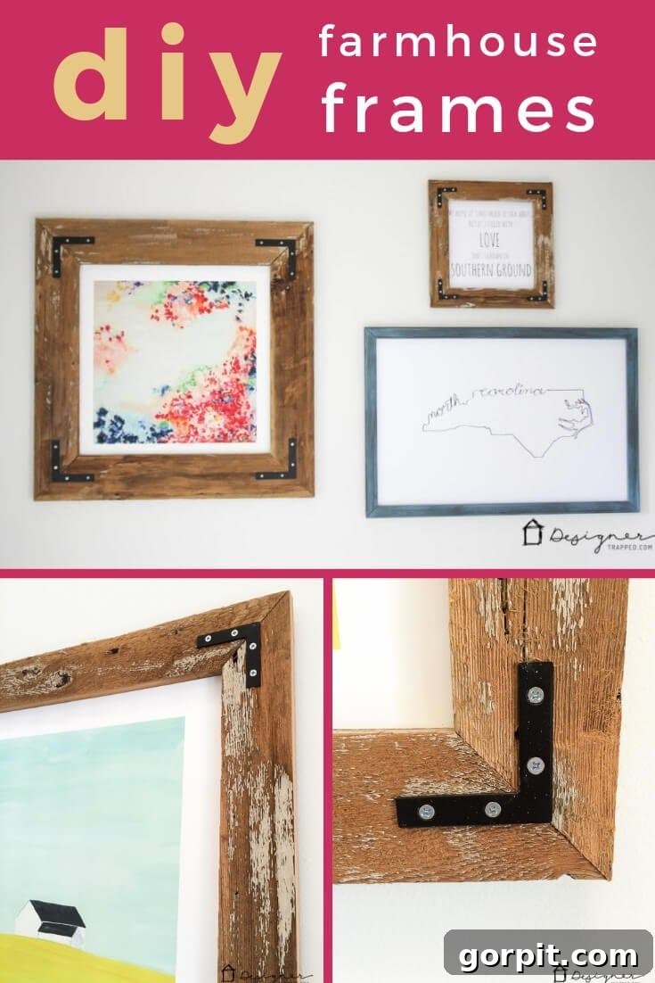 Beautiful DIY Picture Frame crafted from reclaimed wood, showcasing rustic charm and affordability.