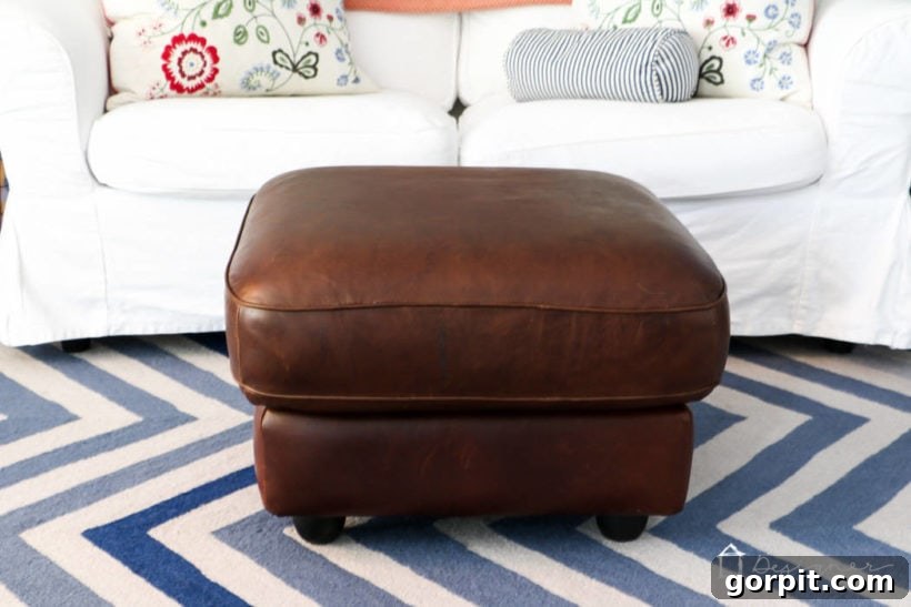 Breathe New Life into Your Leather Furniture 12 restored leather ottoman complementing playroom decor