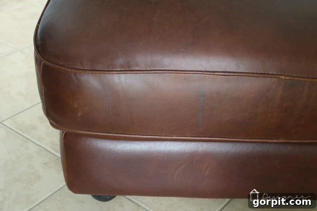 Breathe New Life into Your Leather Furniture 8 Close-up of restored leather surface, smooth and flawless after repair