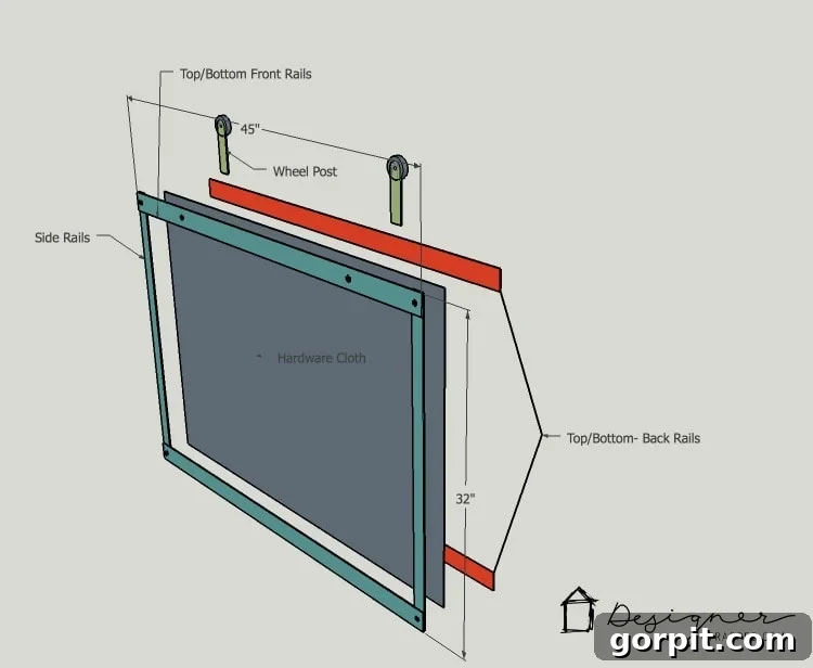 Detailed diagram showing the order of assembly for the fireplace screen frame components.