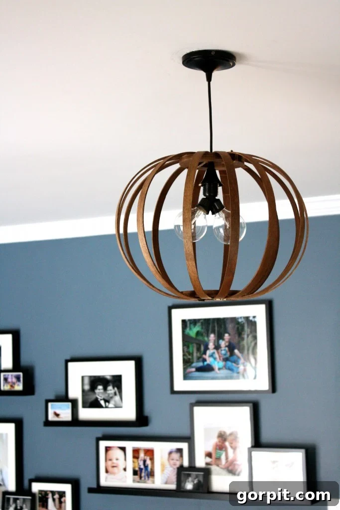 10 Ingenious DIY Light Fixtures on a Budget 4 DIY bentwood pendant light made from quilting hoops, inspired by West Elm design