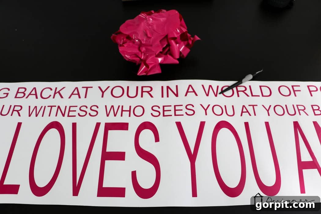 This is AMAZING! You can make your own decals to create any custom wall quote you want. Huge impact for a small cost. And I adore this quote about sisters :)