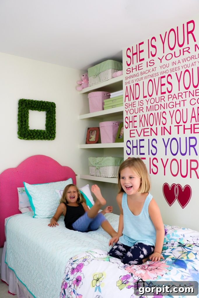 Crafting Your Own Vinyl Wall Quotes 10 vinyl wall quote about sisters on wall in girl's bedroom