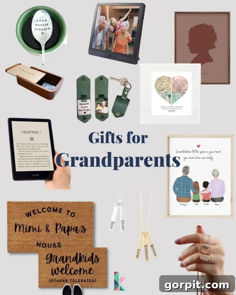 A heartwarming image featuring a grandparent figure with a grandchild, symbolizing the special bond and the joy of gifting.