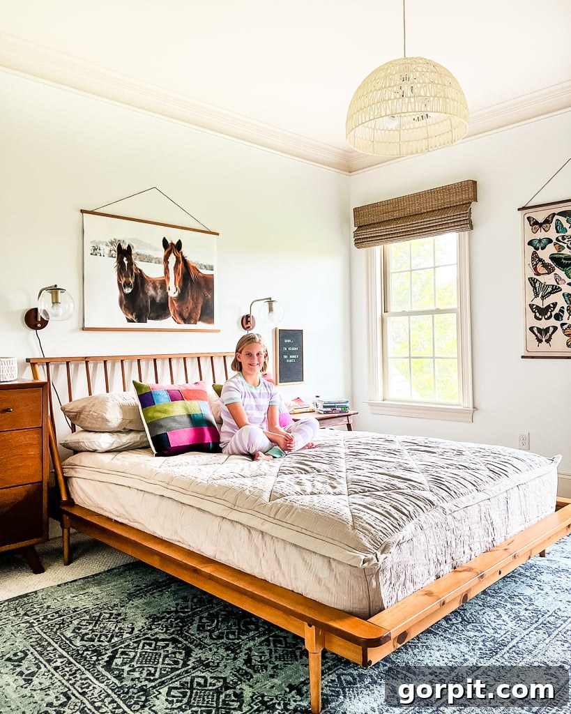 girl on bed with beddys beds