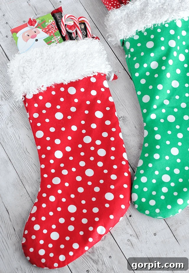 easy ten minute Christmas stockings