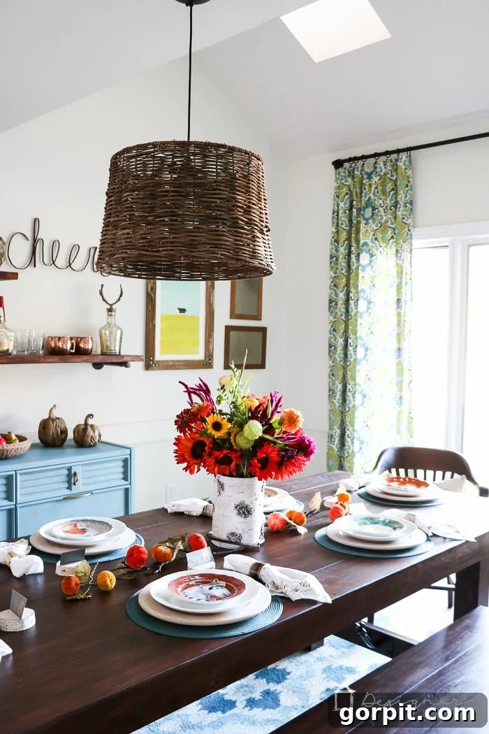 Easy Pipe Shelf Building Guide 7 Colorful dining room with stylish DIY pipe shelves