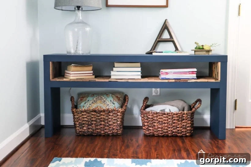 Your Ultimate Guide to Painting IKEA Furniture Without Mistakes 9 A successfully painted IKEA Lack table, showcasing a DIY hack