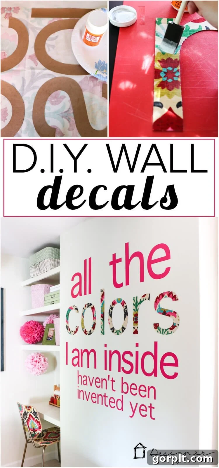 Transform your space with vibrant custom wall decals and a large, personalized wall quote.