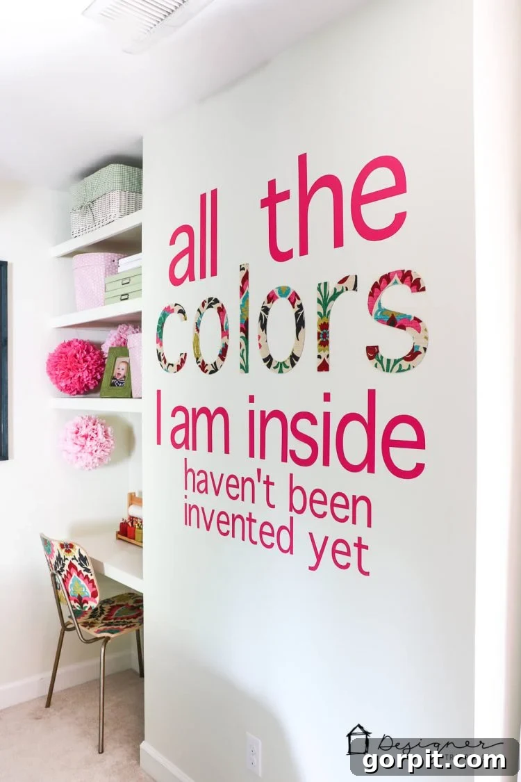 Explore endless possibilities for custom wall decals using your Cricut machine and creative vision.