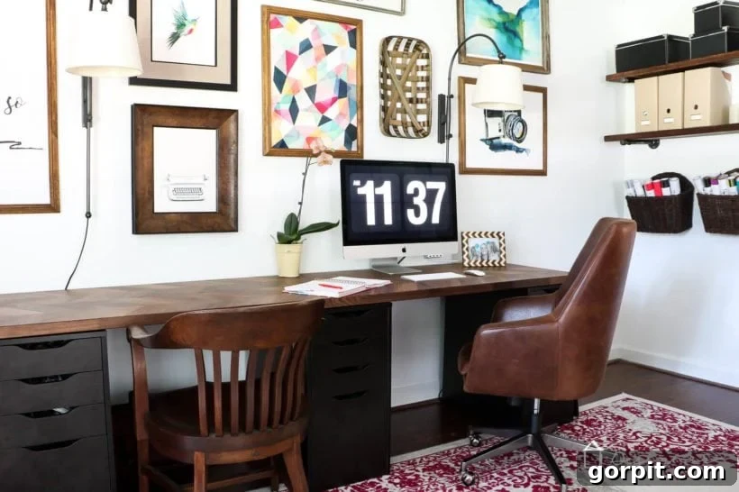 Stunning Ikea Desk Makeover Made Simple 2 DIY IKEA Desk Hack featuring Alex Drawers and Barkaboda Countertop by Kaleidoscope Living