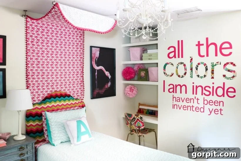 colorful girl bedroom