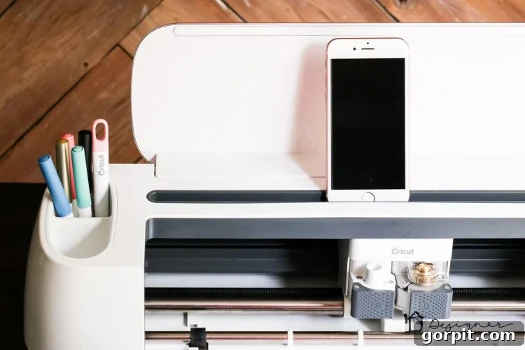 Cricut Maker's premium design: Sturdy build, device holder, and USB charging port