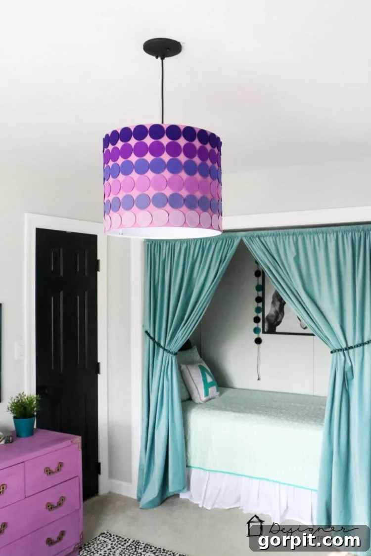 Stylish and easy DIY pendant lampshade project for any room.