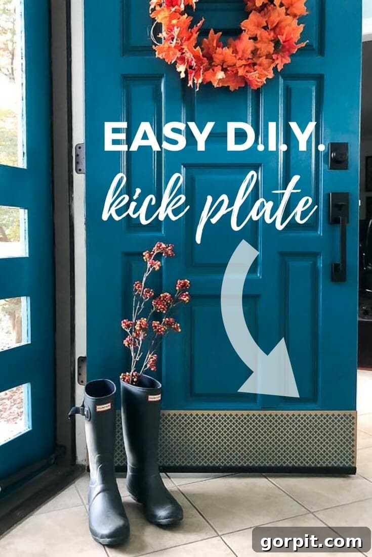 Effortless Door Kick Plate DIY 2 Elevate your door's aesthetic with a DIY kick plate that's both functional and stylish. No more boring, screw-laden designs – discover how to create a custom, affordable kick plate that truly stands out!