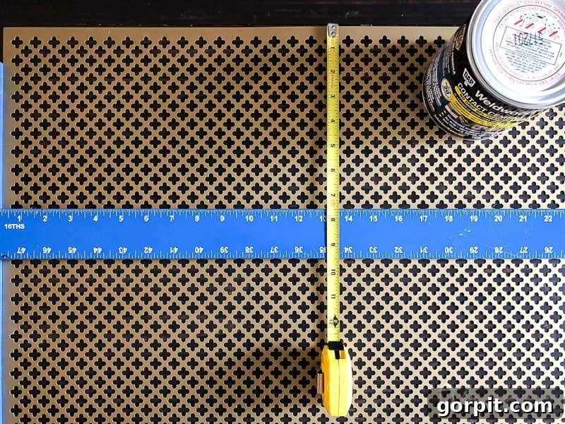 Precisely measure and clean the lower section of your door, ensuring a perfect fit and optimal adhesion for your DIY kick plate.