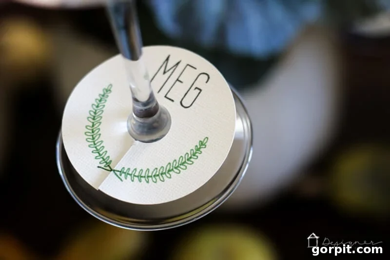 Collection of handmade wine glass charms adding flair to a festive table