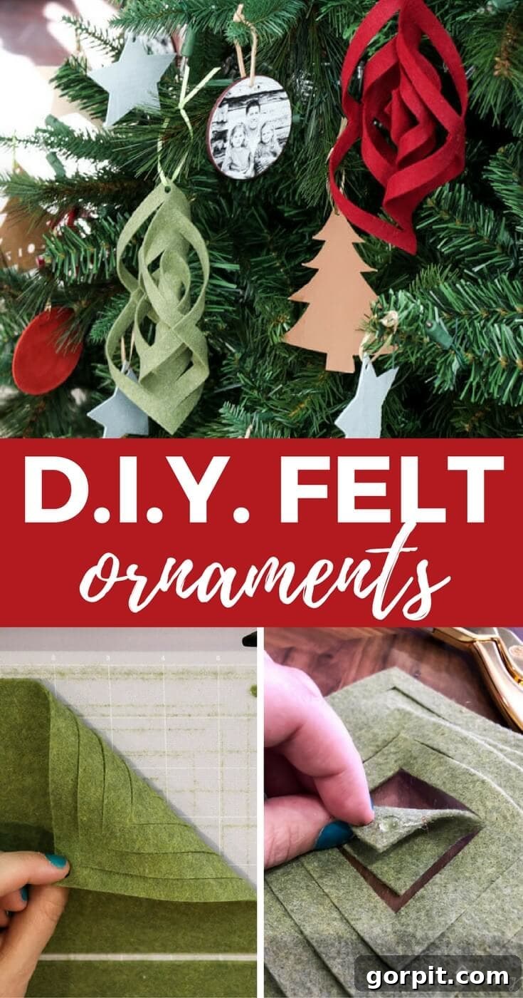 Warm & Fuzzy Holidays: Crafting One-of-a-Kind Felt Ornaments 11 A beautifully decorated Christmas tree showcasing a variety of handmade ornaments, including felt and other DIY creations, for a personalized holiday look.