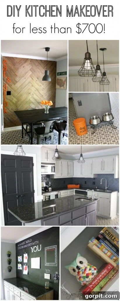 WOW! Budget kitchen makeover by Designer Trapped in a Lawyer's Body. Totally transformed with PAINT! #kitchenmakeover