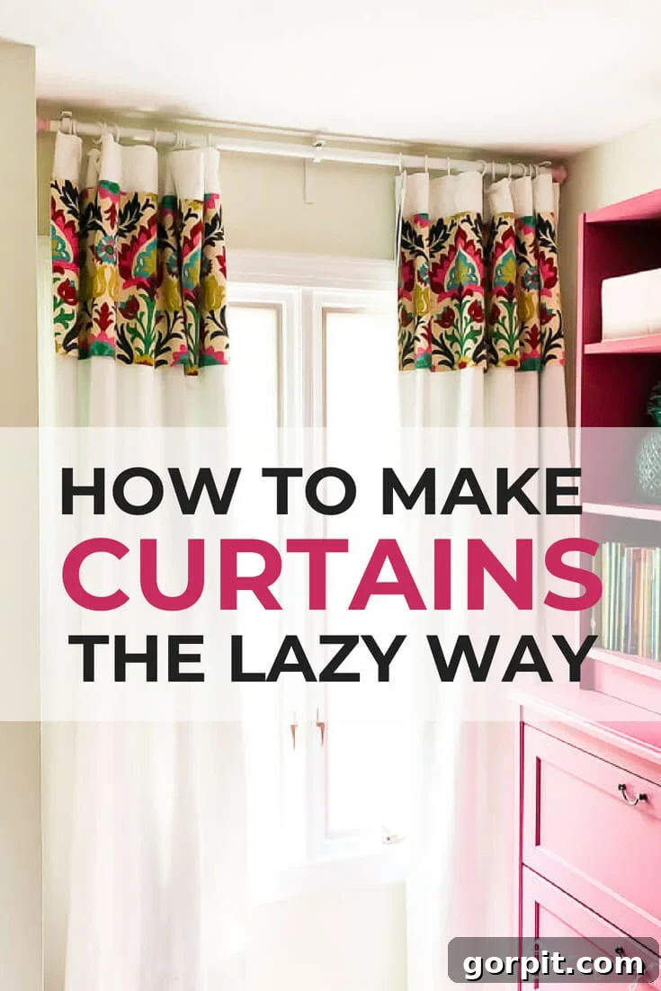 Lazy Curtains: No-Sew Hacks for Instant Style 2 how to make curtains without sewing - close up of fabric accent