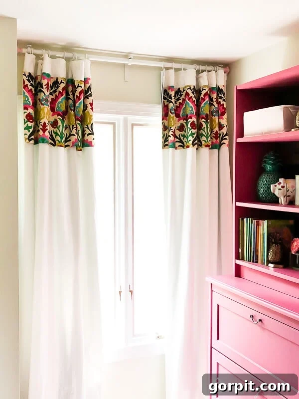 Lazy Curtains: No-Sew Hacks for Instant Style 10 DIY curtains hanging in room - another angle
