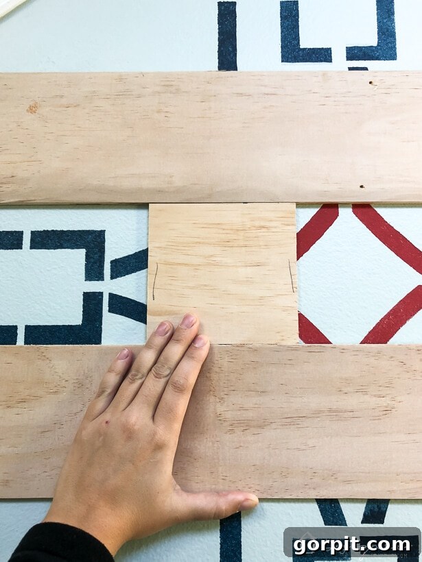 Installing modern plank wall with consistent spacing