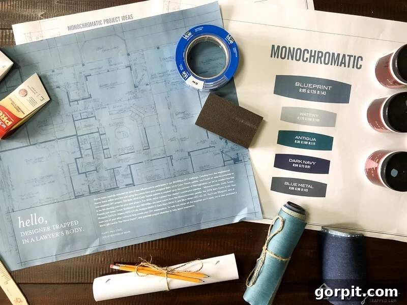 Behr Blueprint Monochromatic Color Palette for Modern Plank Wall