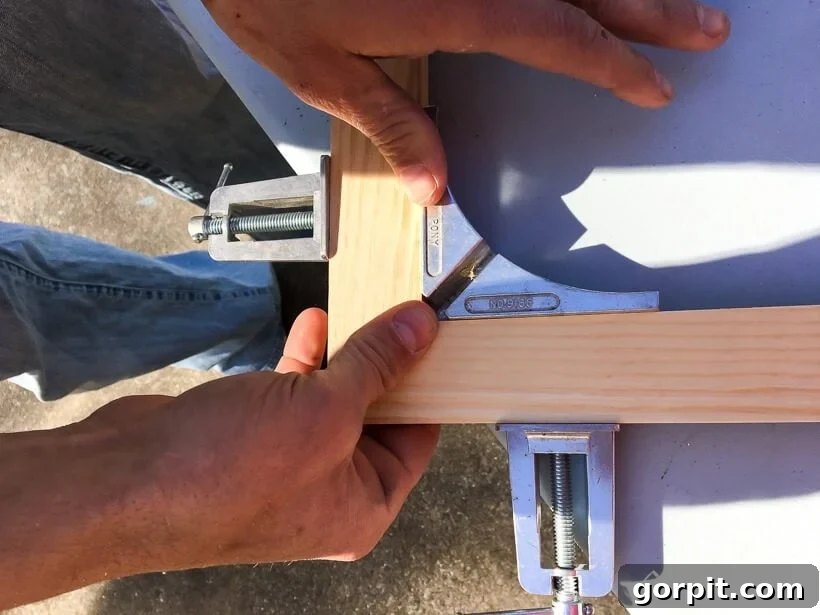 Stylish DIY Vent Cover Made Simple 4 wood frame corner assembly