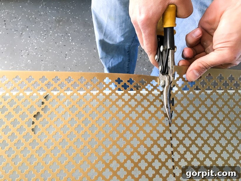 Stylish DIY Vent Cover Made Simple 6 metal snips trimming metal screen