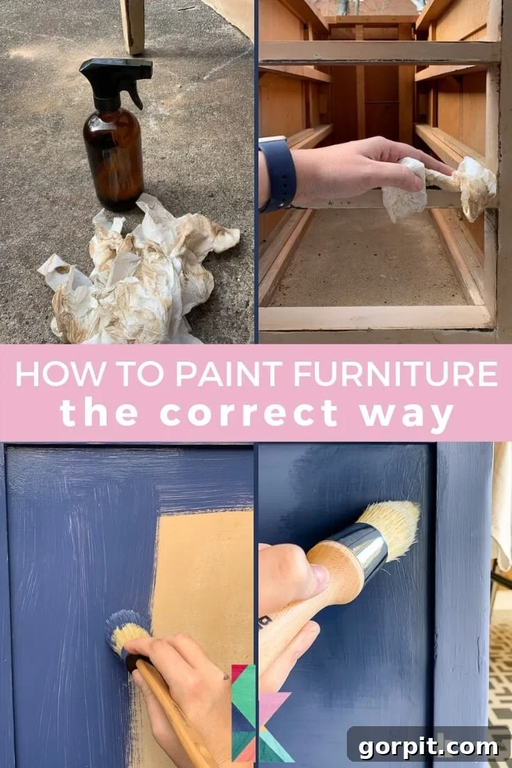 Chalk Paint Furniture Makeovers Step by Step 2 How to paint furniture with a lasting finish using chalk paint, featuring a desk painted in Timeless Blue