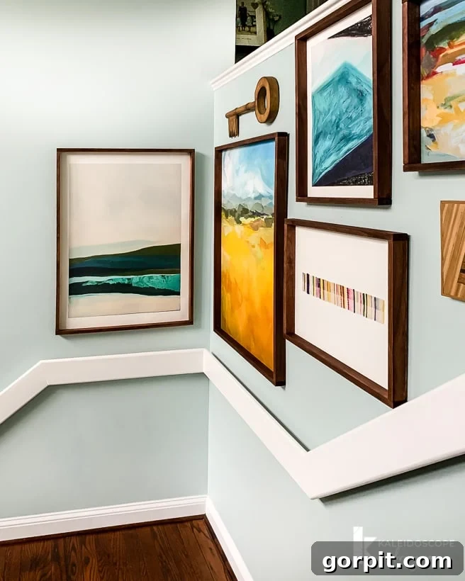 Affordable Large DIY Picture Frames Under $20 17 stairs with large DIY art frames