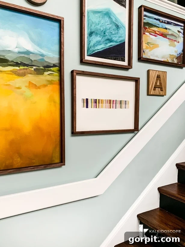 Affordable Large DIY Picture Frames Under $20 18 stairs with large DIY art frames