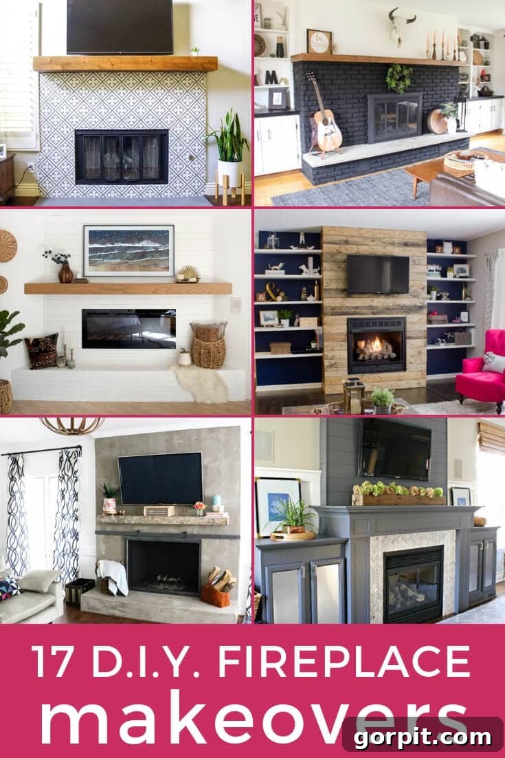 Stunning DIY fireplace makeovers for a modern home