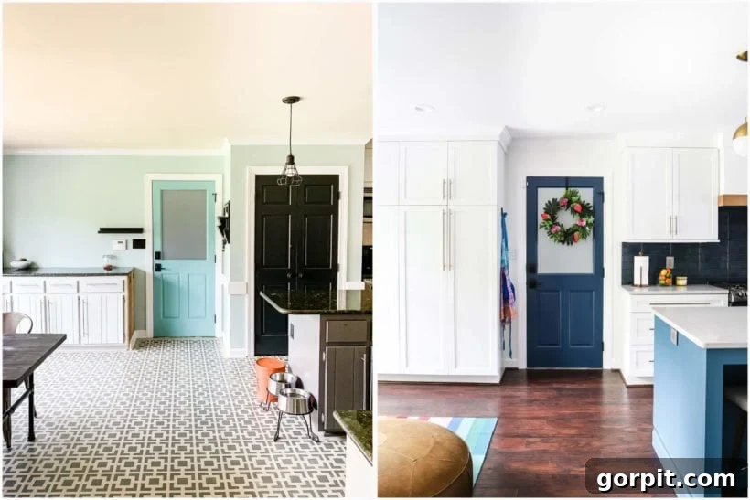 Vibrant Kitchen Transformation Unveiled 12 kitchen remodel before and after image, highlighting the improved pantry storage