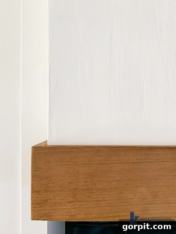DIY Wood and White Concrete Range Hood 14 diy range hood with subtle white concrete finish texture