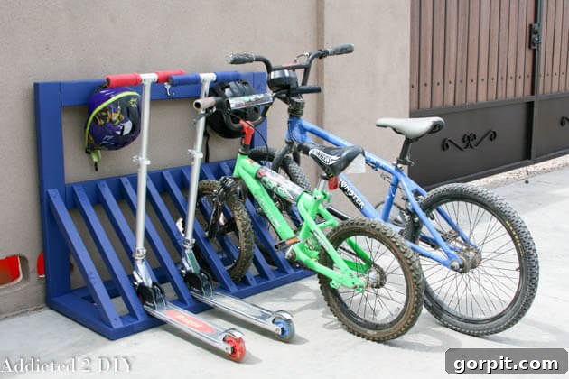 DIY bike and scooter rack 