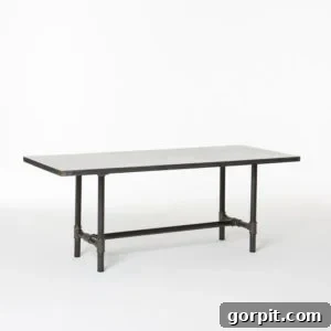 Industrial Pipe Table Build 3 West Elm Workshop Table - inspiration for DIY pipe table project