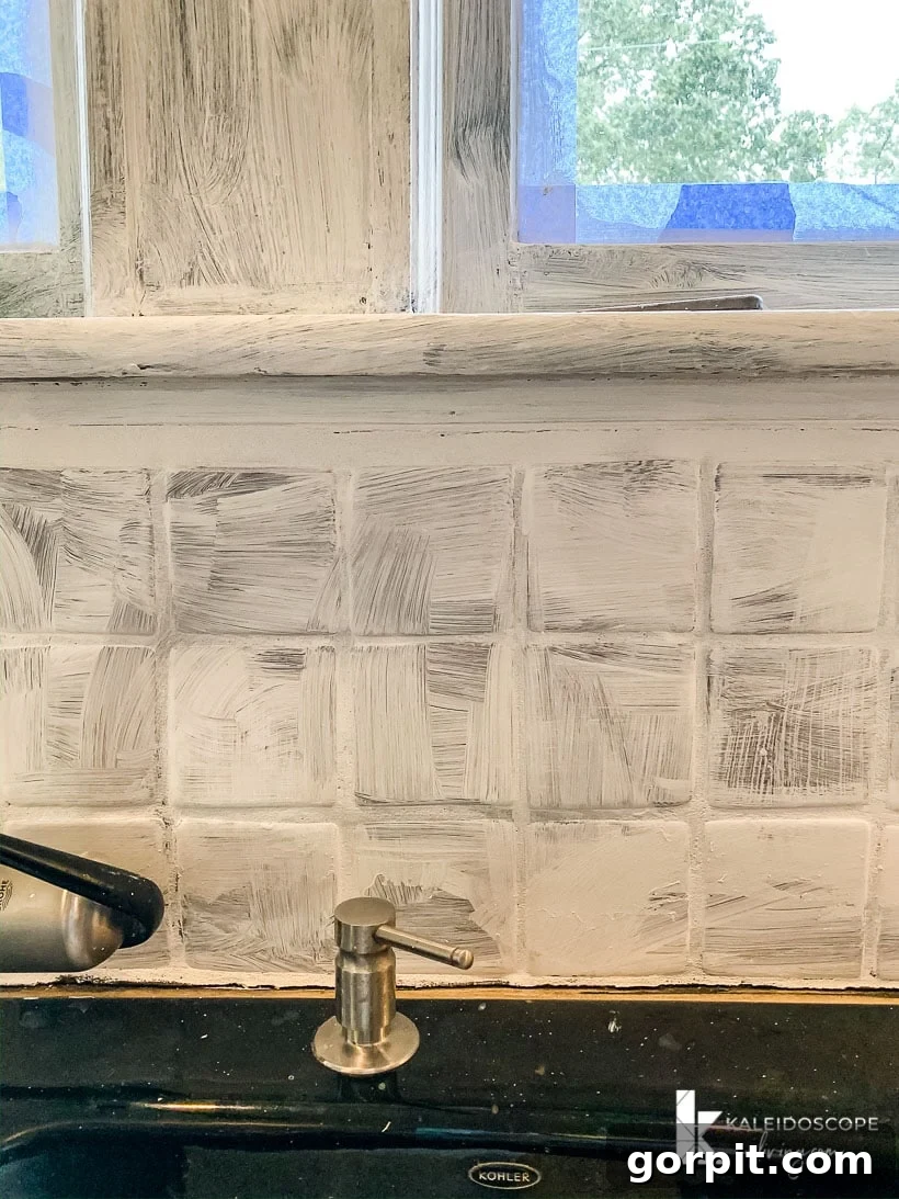 Transform Your Backsplash: 5 Easy Painting Steps 7 backsplash primed