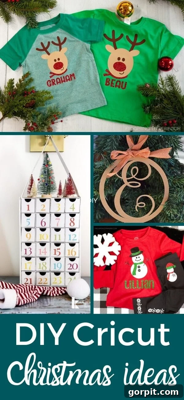 Cricut Christmas ideas featuring various personalized gifts