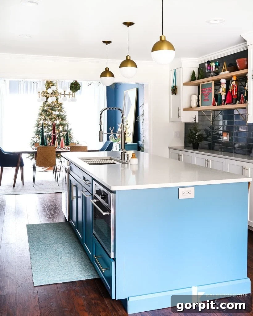 A Christmas Kaleidoscope Home Tour 10 colorful kitchen decorated for Christmas