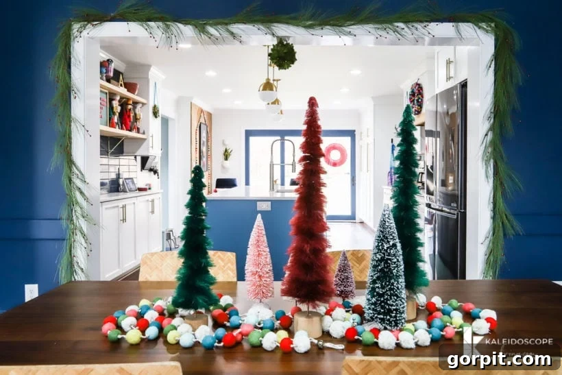 A Christmas Kaleidoscope Home Tour 7 colorful Christmas home dining room