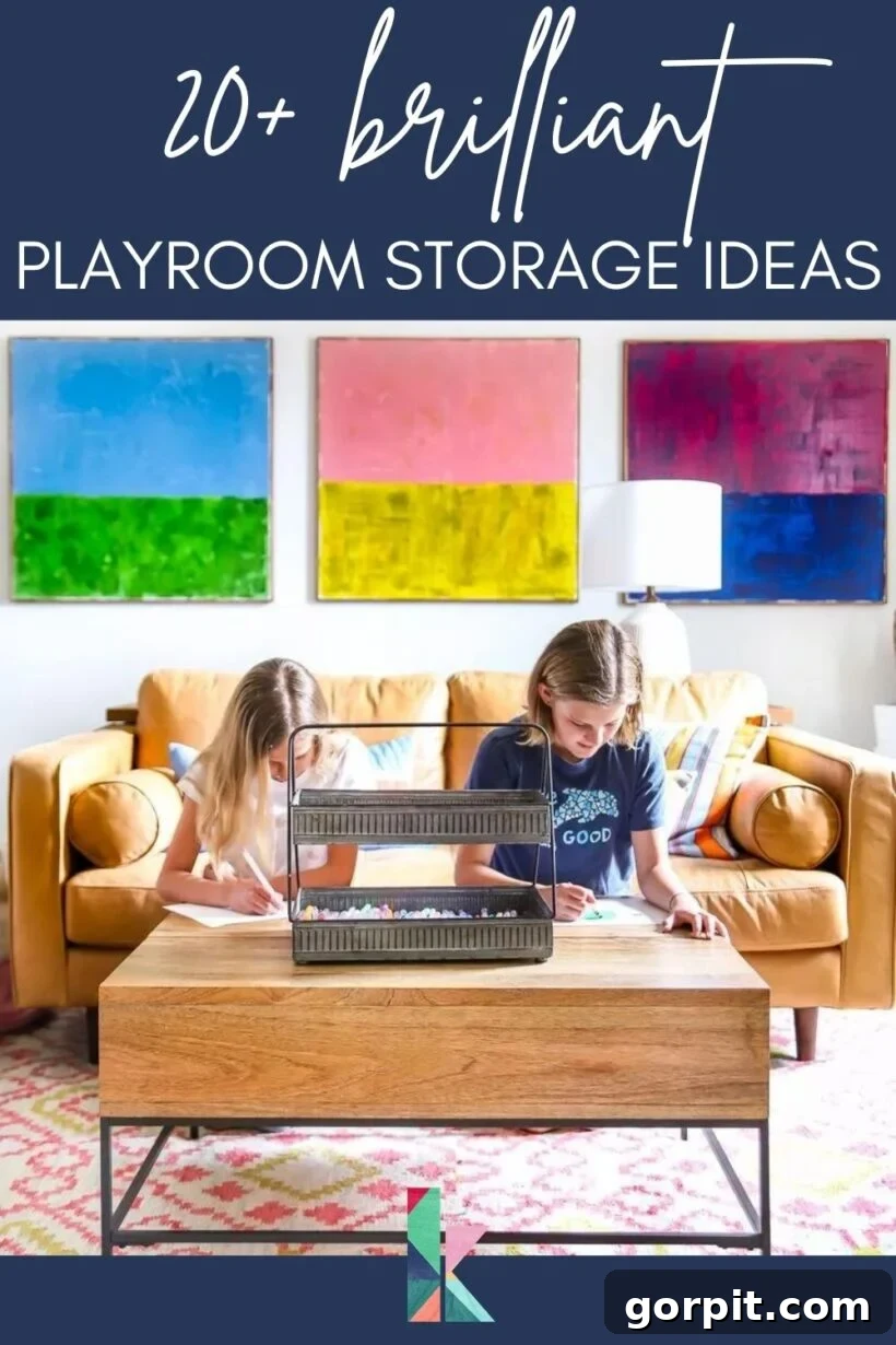 Taming Playroom Chaos: Smart Storage Solutions 2 Organized playroom with stylish storage solutions